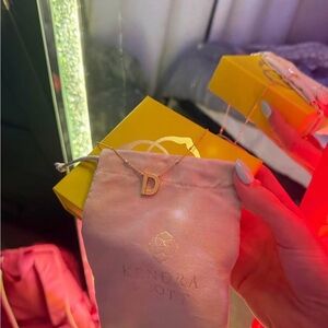 Kendra Scott Gold 'D' Pendant Necklace